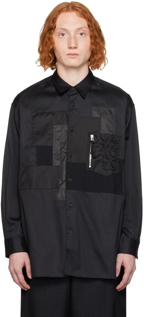 商品Comme des Garcons|黑色贴饰衬衫,价格¥3895,第1张图片