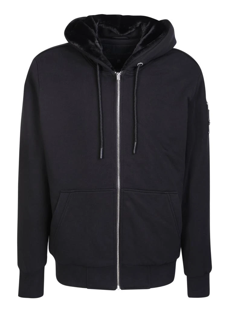 商品Moose Knuckles|Moose Knuckles Logo-Plaque Drawstring Zipped Hoodie,价格¥2423,第1张图片