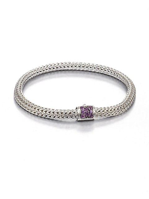Classic Chain Gemstone & Sterling Silver Extra-Small Bracelet商品第1张图片规格展示