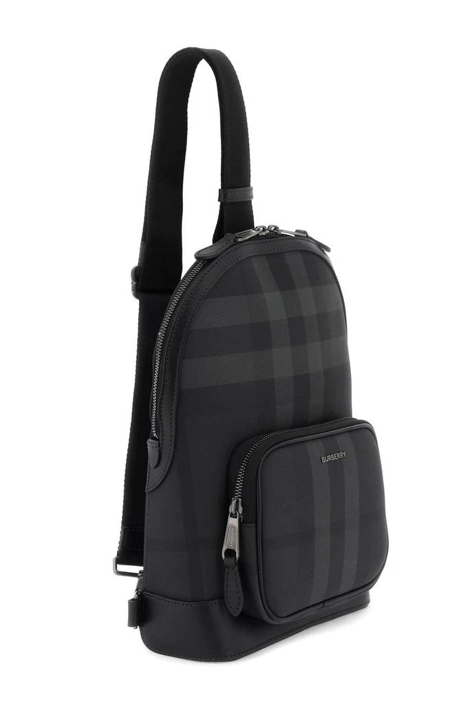 商品Burberry|One-shoulder backpack check,价格¥5390,第3张图片详细描述