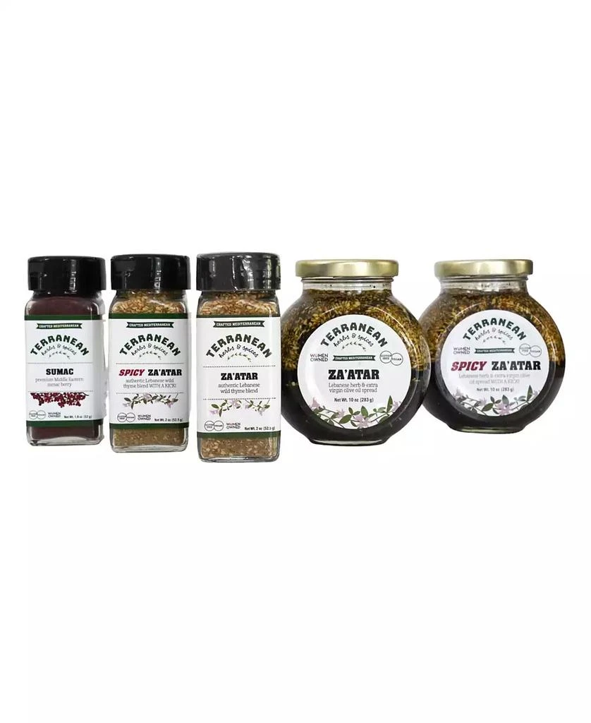 商品Terranean Herbs & Spices|Terranean Herbs Spices Gourmet Za'atar Lovers Gift Set, 5 Piece,价格¥374,第1张图片