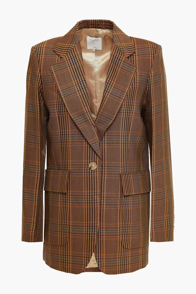 商品Sandro|Aisan checked woven blazer,价格¥1821,第1张图片