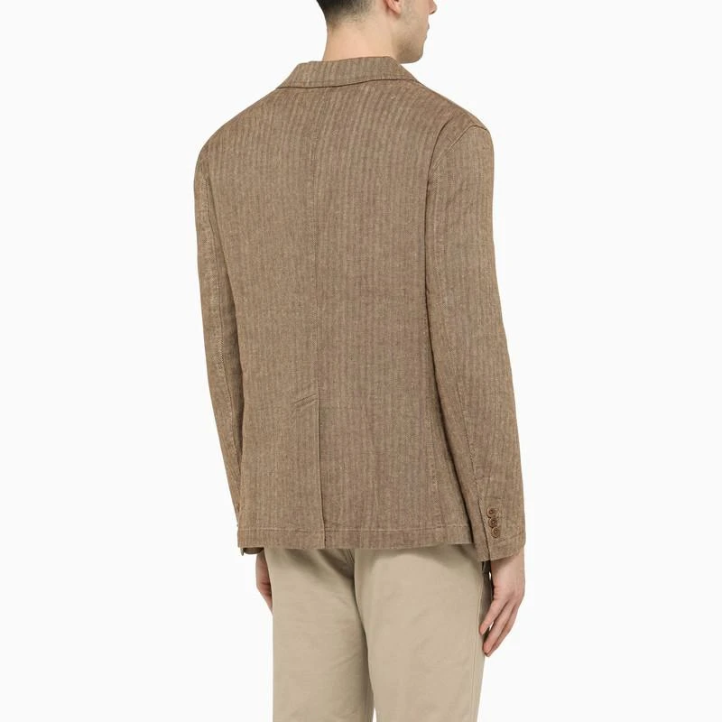 商品Ralph Lauren|Single-breasted brown herringbone jacket,价格¥1626,第3张图片详细描述