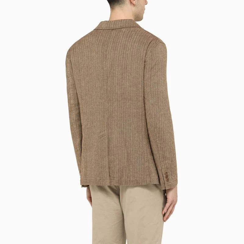 商品Ralph Lauren|Single-breasted brown herringbone jacket,价格¥1685,第3张图片详细描述