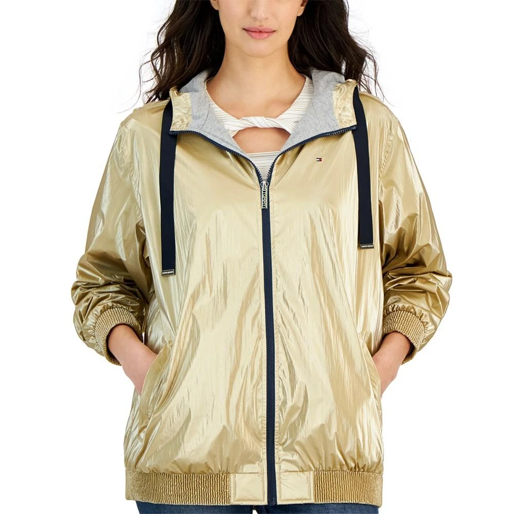 商品Tommy Hilfiger|Women's Elegant Hooded Long-Sleeve Windbreaker,价格¥627,第3张图片详细描述