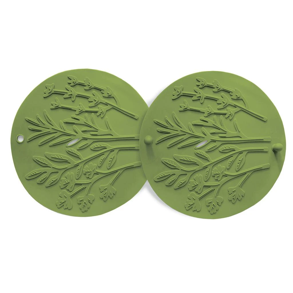 商品Talisman Designs|Silicone Steamer & Roasting Shields, Set of 2, Green,价格¥201,第1张图片