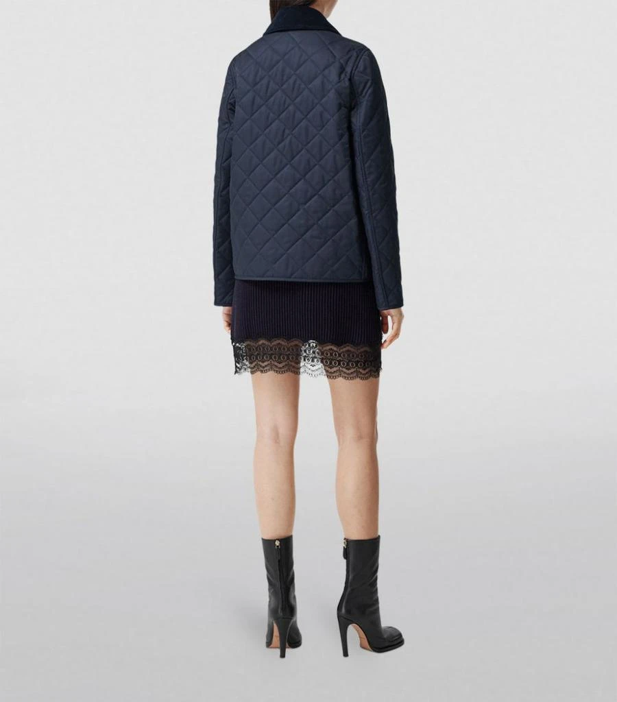 商品Burberry|Corduroy-Collar Diamond-Quilted Jacket,价格¥9042,第4张图片详细描述