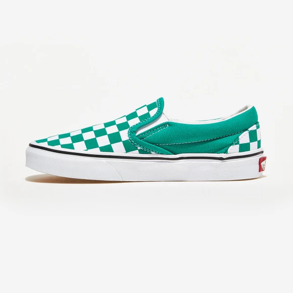 【韩国直邮|包邮包税】万斯 CLASSIC SLIP-ON  运动鞋 一脚蹬 懒人鞋  VN0A5JMHB00 (CHECKERBOARD) PEPPER GREEN/TRUE WHITE 商品