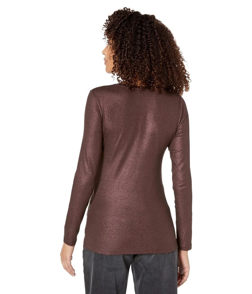 商品MAJESTIC FILATURES|Soft Touch Metallic Long Sleeve Crew Neck,价格¥671,第2张图片详细描述