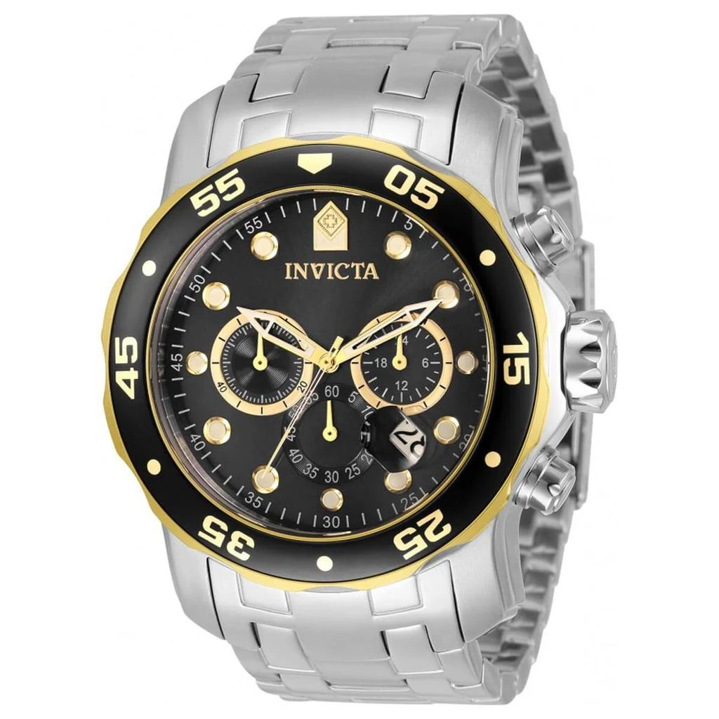 商品Invicta|Invicta Men's Chrono Watch - Pro Diver Black and Gold Tone Rotating Bezel | 33999,价格¥693,第1张图片