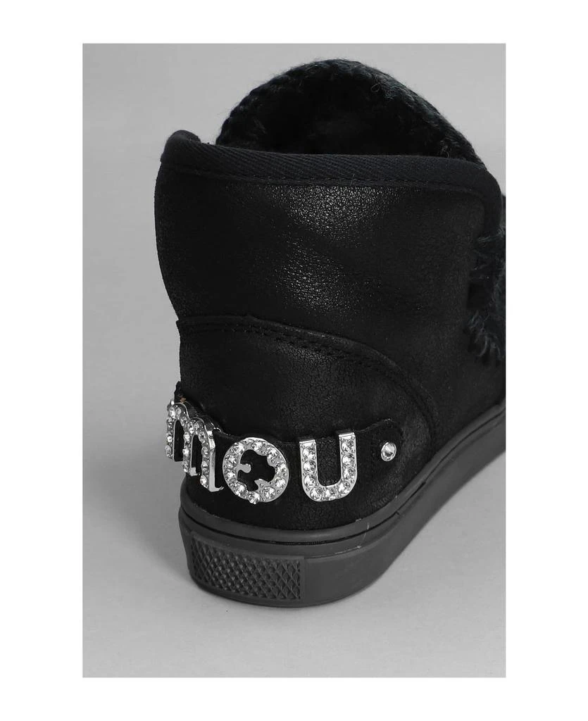 商品Mou|Eskimo Sneaker Low Heels Ankle Boots In Black Leather,价格¥2272,第5张图片详细描述