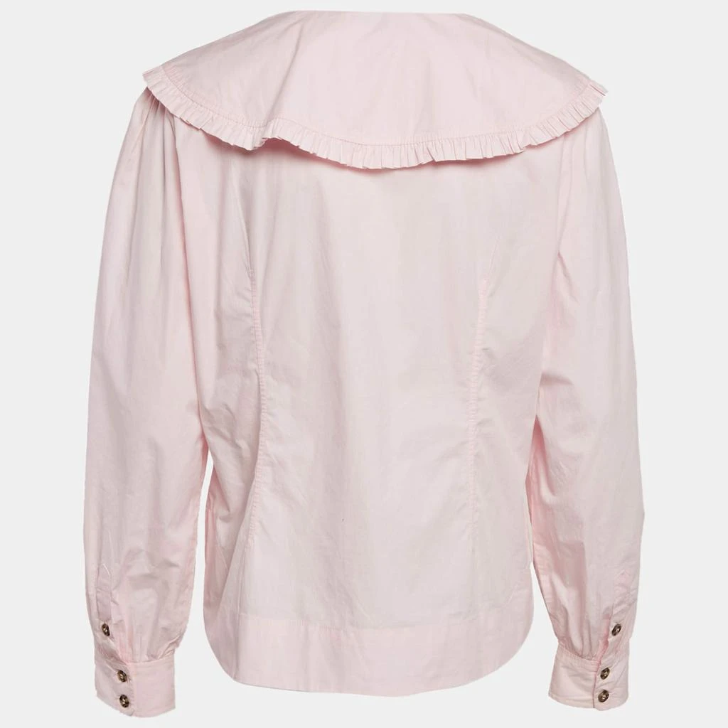 商品[二手商品] Ganni|Ganni Pink Cotton Ruffled Platter Collar Shirt XL,价格¥1070,第2张图片详细描述