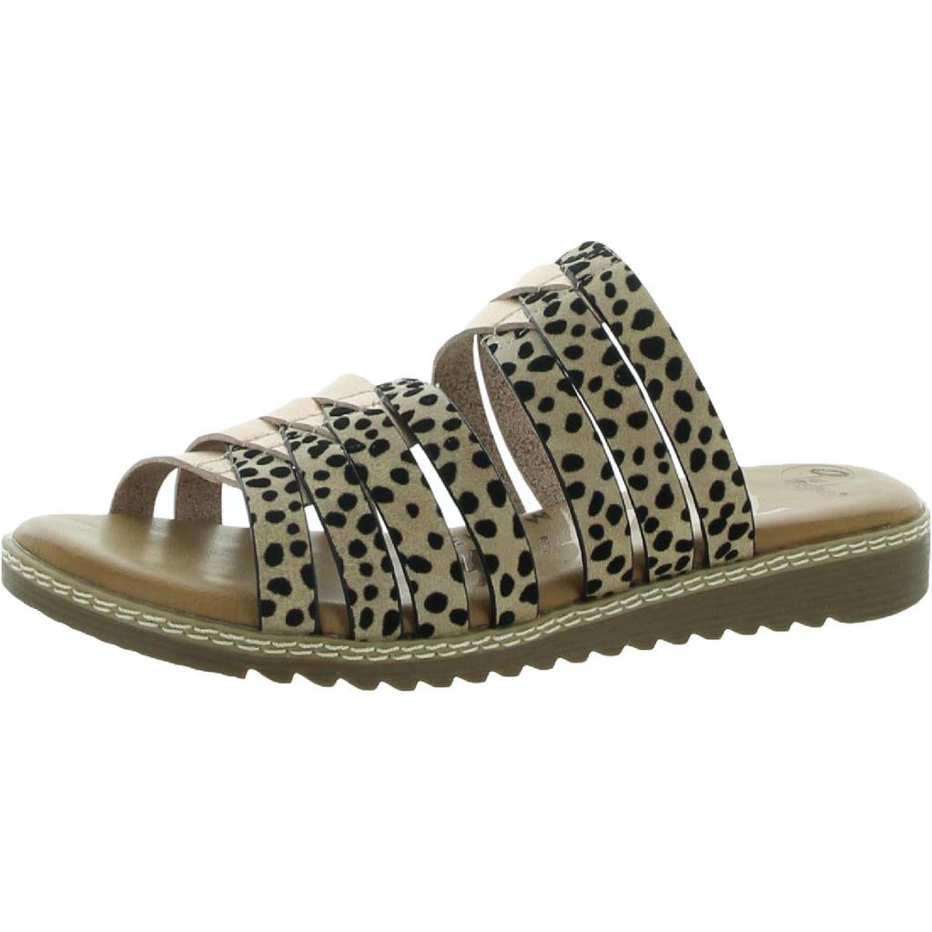 Blowfish Womens Osaki Strappy Metallic Slide Sandals商品第1张图片规格展示