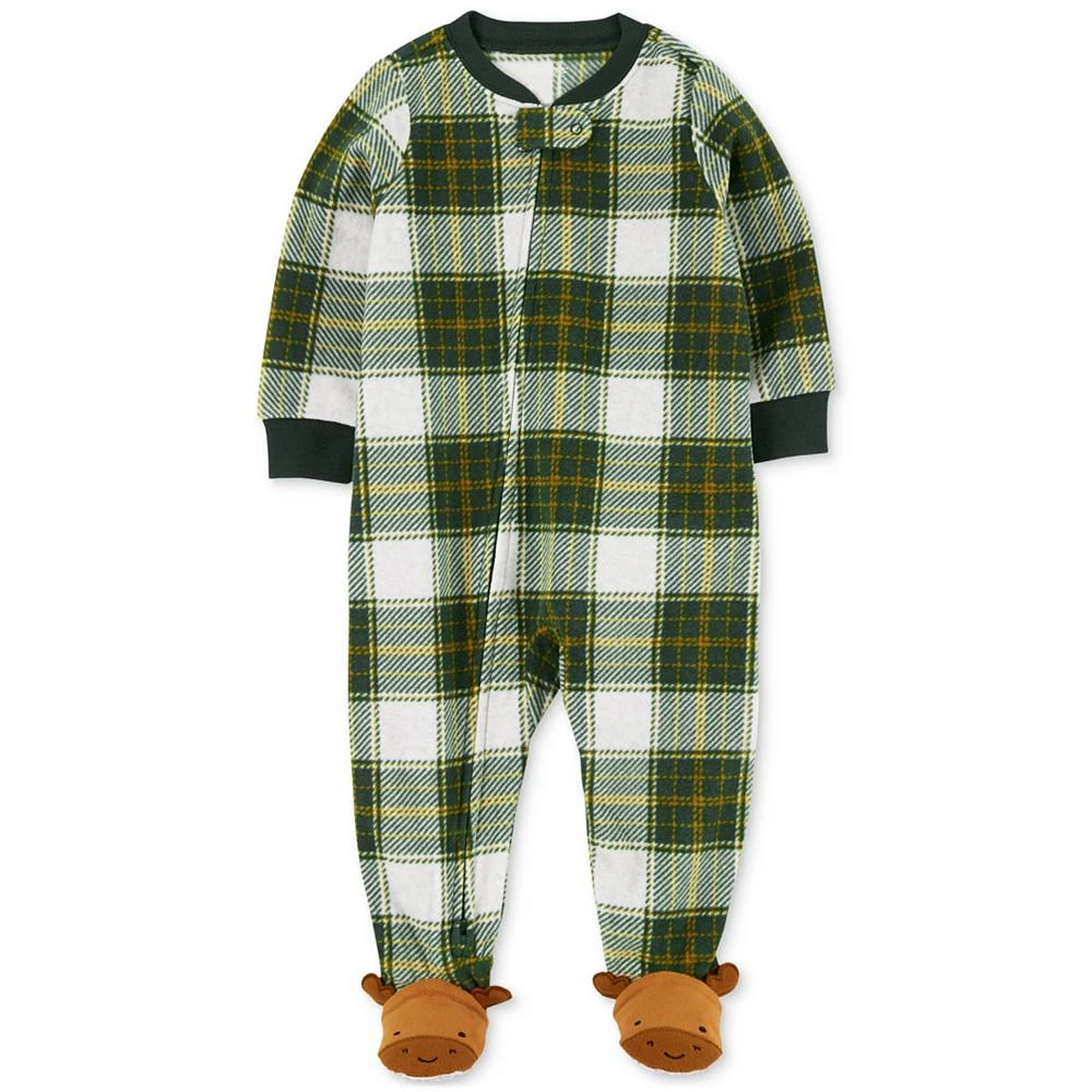 商品Carter's|Toddler Boys 1-Piece Buffalo-Check Fleece Footed Pajama,价格¥57,第1张图片