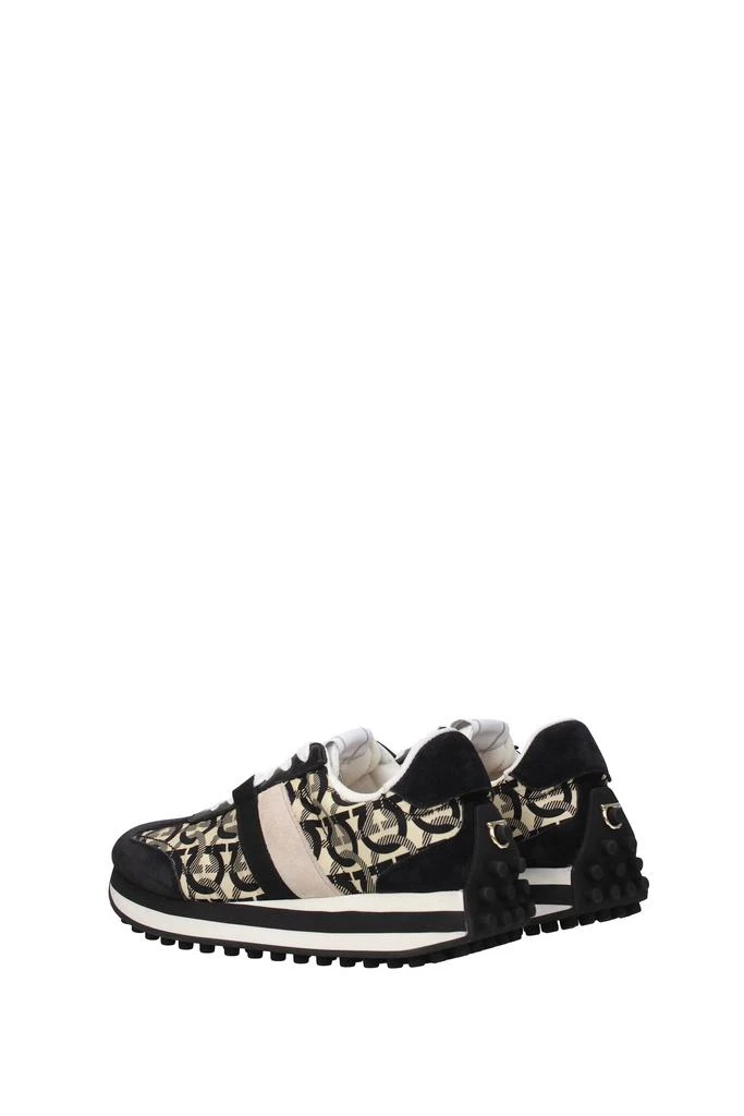 商品Salvatore Ferragamo|Sneakers iulia Fabric Black Beige,价格¥2653,第4张图片详细描述