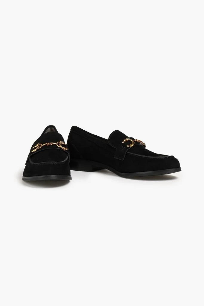 商品Stuart Weitzman|Owen buckle-embellished suede loafers,价格¥1120,第2张图片详细描述