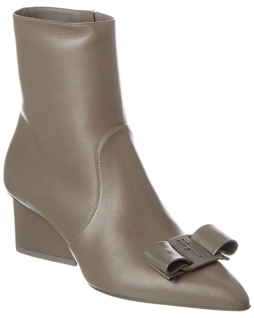 商品Salvatore Ferragamo|Salvatore Ferragamo Vince Leather Bootie,价格¥3790,第1张图片