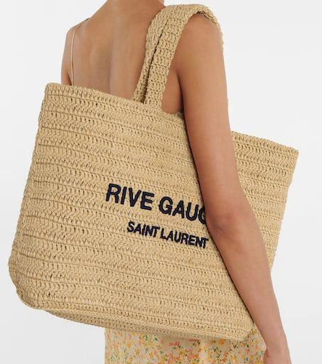 商品Yves Saint Laurent|Rive Gauche酒椰叶纤维托特包,价格¥15413,第2张图片详细描述