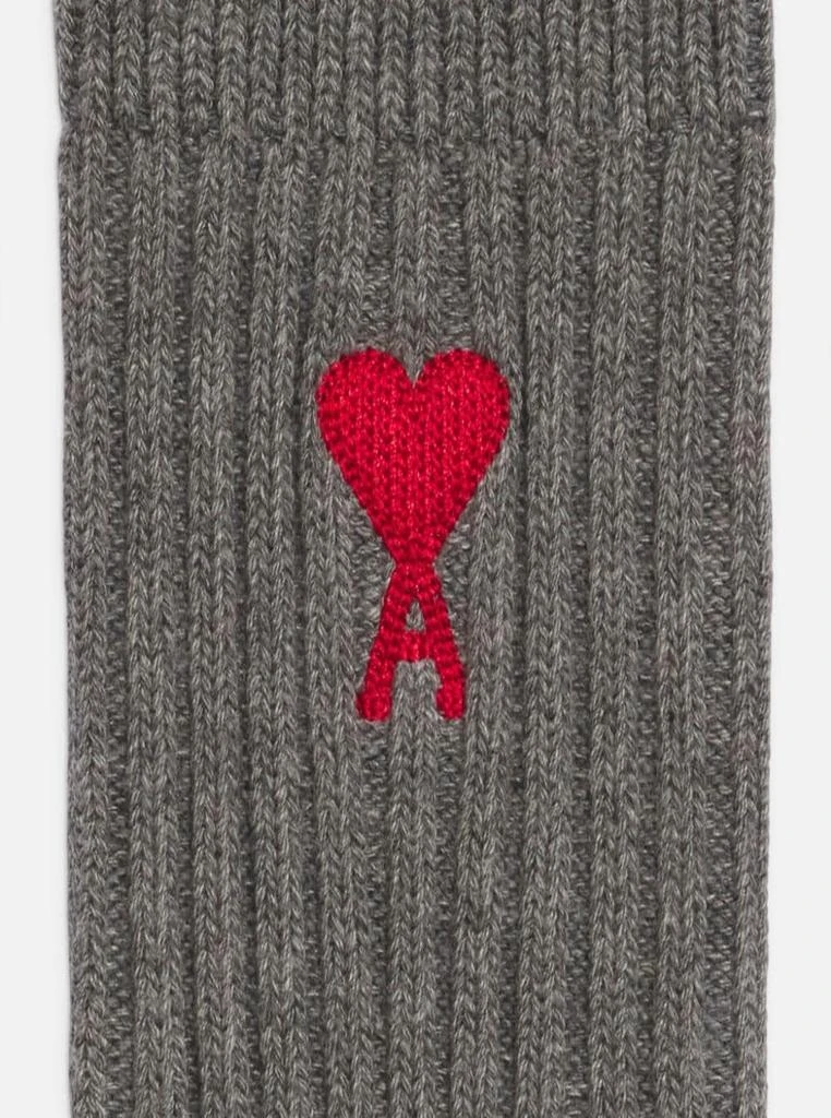 商品AMI|Three-Pack Multicolor Knit Socks with Logo in Cotton Man Ami Alexandre Mattiussi,价格¥820,第5张图片详细描述
