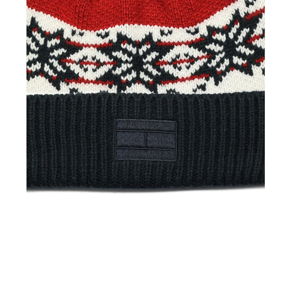 商品Tommy Hilfiger|Men's Snowflake Fair Isle Pom Pom Beanie,价格¥434,第3张图片详细描述