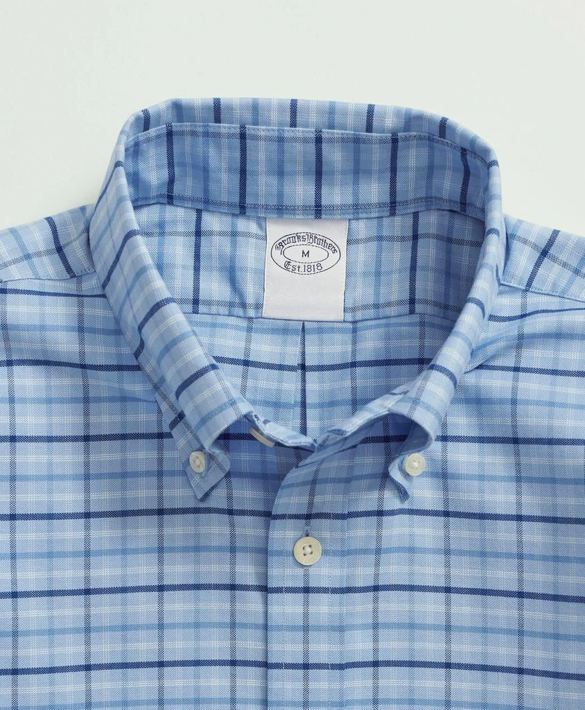 商品Brooks Brothers|Stretch Non-Iron Oxford Button-Down Collar, Check Sport Shirt,价格¥414,第2张图片详细描述