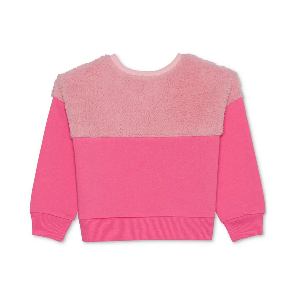 商品Disney|Little Girls Minnie Mouse Long Sleeve Sherpa Fleece Pullover Sweatshirt,价格¥317,第2张图片详细描述