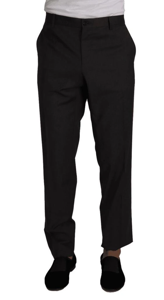 商品Dolce & Gabbana|Dolce & Gabbana Gray Wool Formal Tuxedo Trouser Dress Pants,价格¥2224,第1张图片