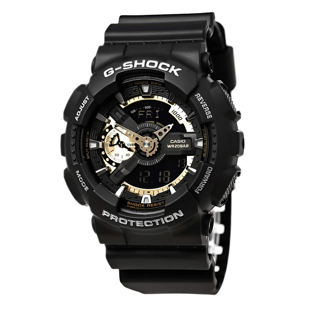 商品Casio|Casio Men's G-Shock Alarm Analog & Digital Black Dial Quartz Black Resin Strap Dive Watch | GA110RG-1,价格¥677,第1张图片