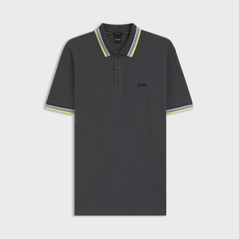 商品Hugo Boss|HUGO BOSS雨果 BOSS GREEN 男士深灰色棉质POLO,价格¥815,第1张图片