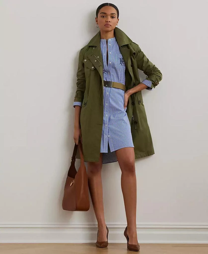 商品Ralph Lauren|Women's Striped Belted Broadcloth Shirtdress,价格¥737,第1张图片