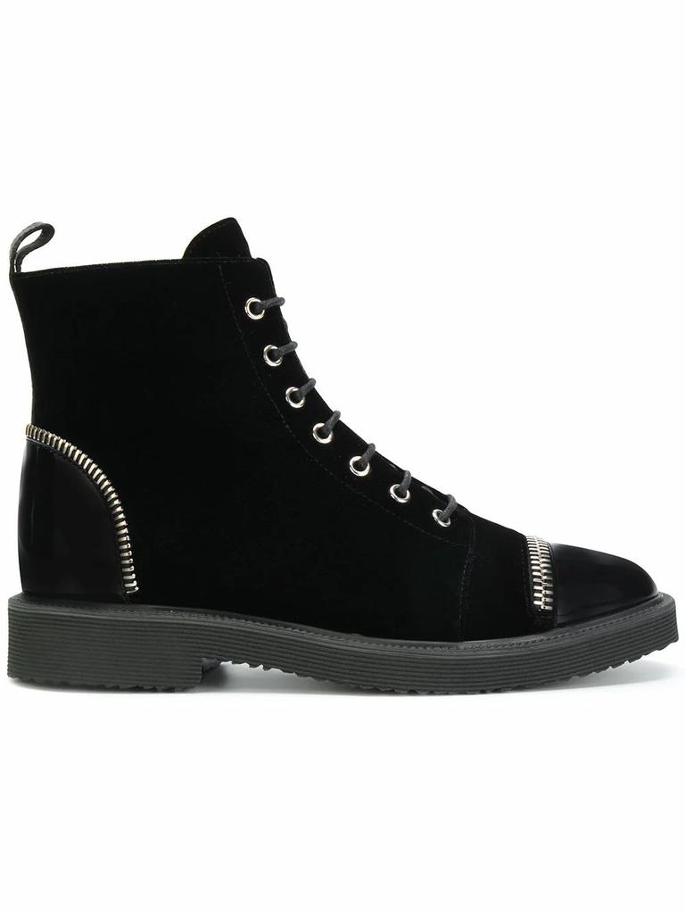 Giuseppe Zanotti Design Women's Black Leather Ankle Boots商品第1张图片规格展示