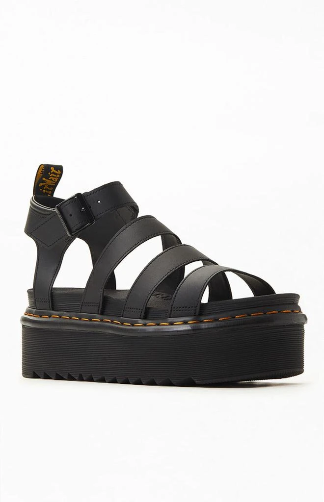 商品Dr. Martens|Women's Black Blaire Quad Platform Sandals,价格¥679,第1张图片