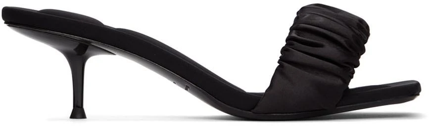 商品Alexander Wang|Black Scrunchie Jessie Heeled Sandals,价格¥4255,第1张图片