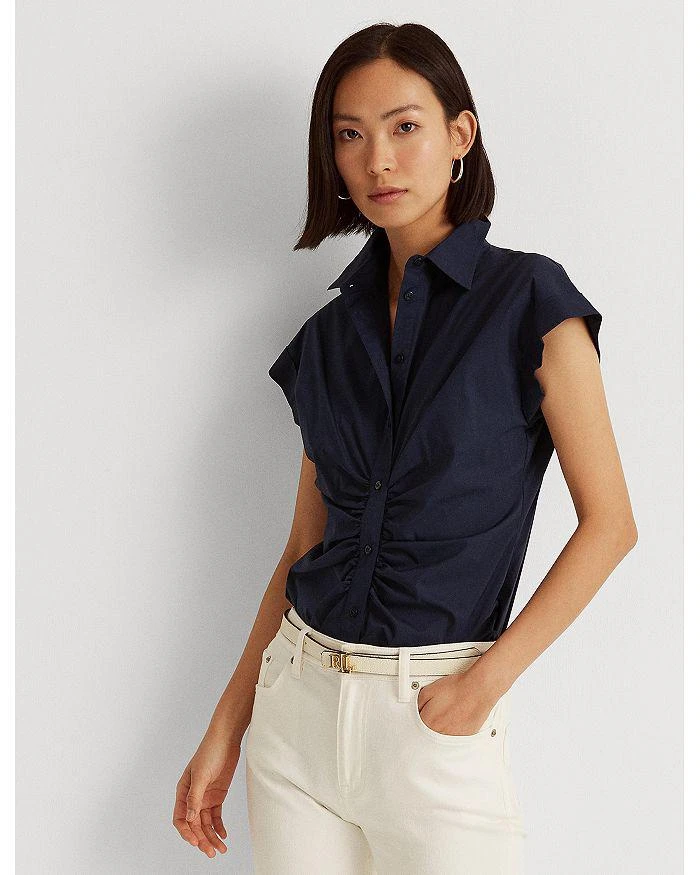 商品Ralph Lauren|Shirred Short Sleeve Shirt,价格¥208,第2张图片详细描述