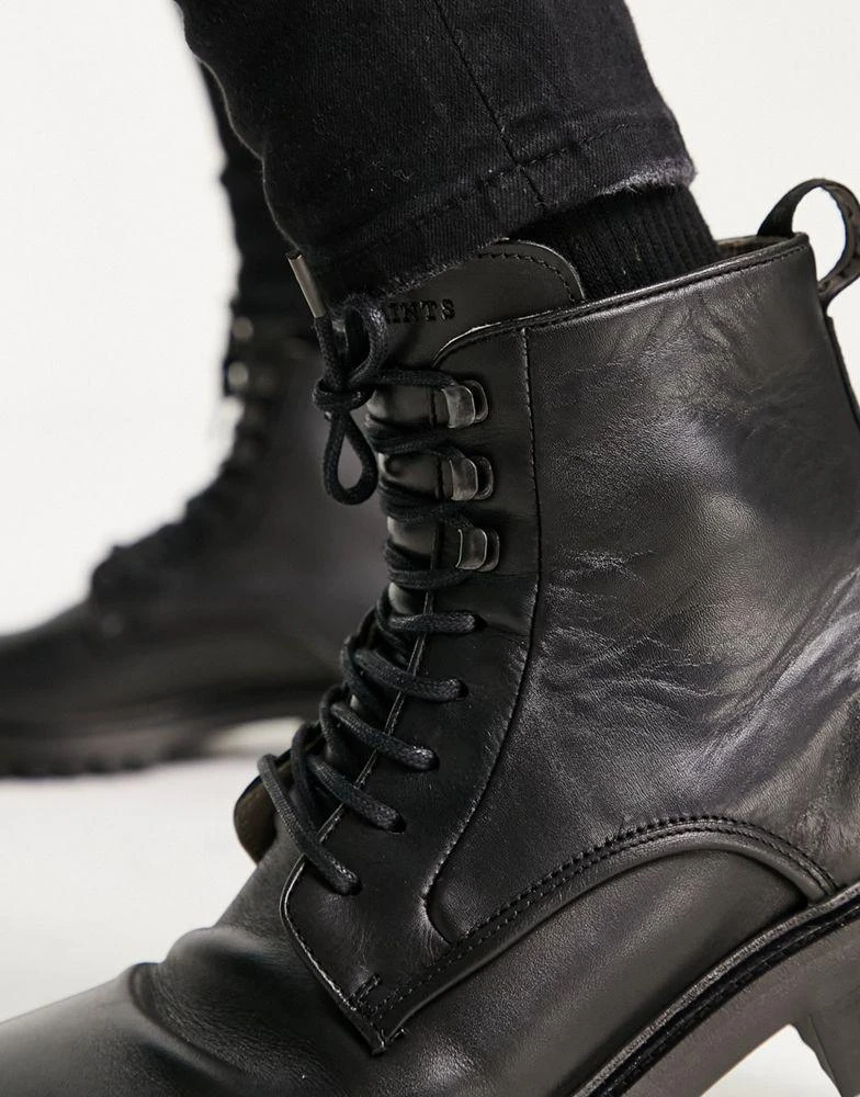 商品ALL SAINTS|AllSaints Laker lace up leather boots in black,价格¥1074,第4张图片详细描述