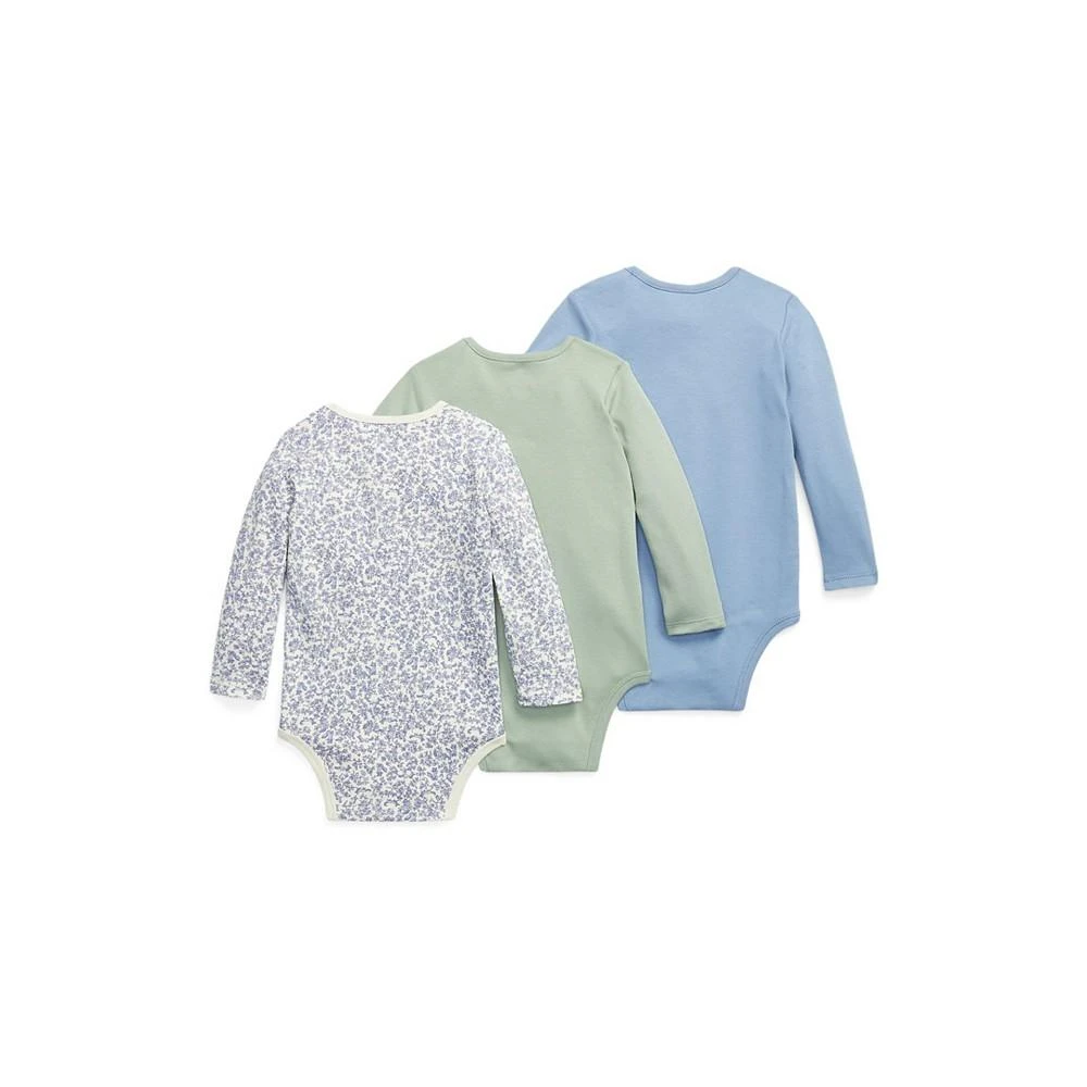 商品Ralph Lauren|Baby Boys Cotton Interlock Bodysuit, Pack of 3,价格¥200,第2张图片详细描述