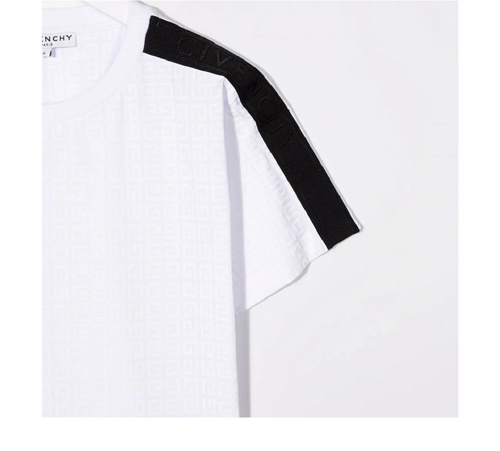 商品Givenchy|大童款 黑白肩条纹圆领T恤【香港仓极速发货】,价格¥1517,第7张图片详细描述