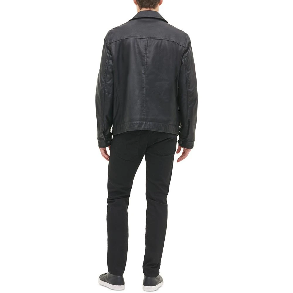商品Tommy Hilfiger|Men's Faux Leather Laydown Collar Jacket,价格¥898,第2张图片详细描述