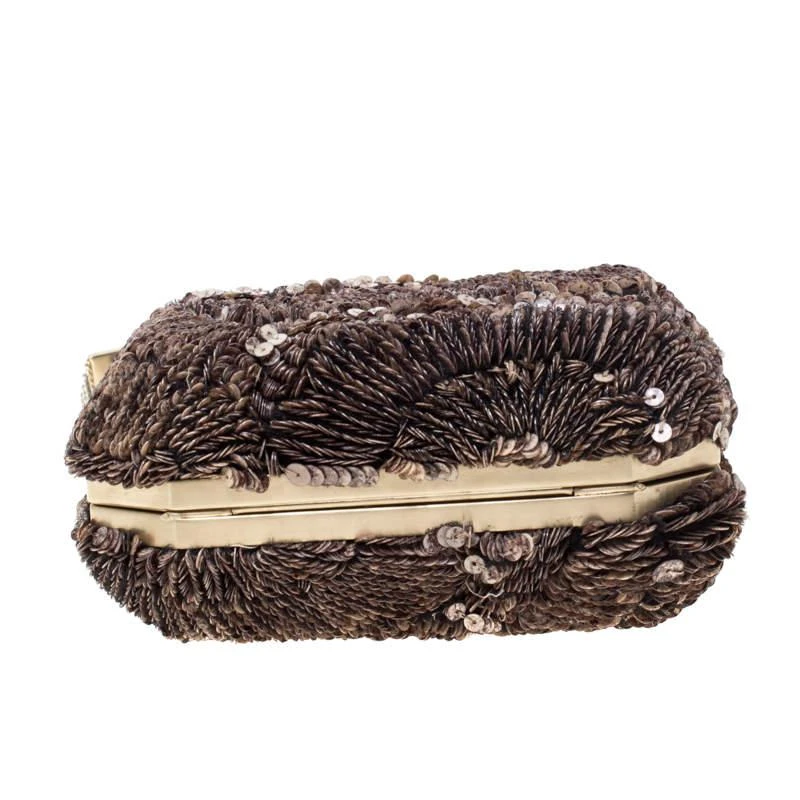 Bally Brown Sequins Embellished Clutch Bag 商品