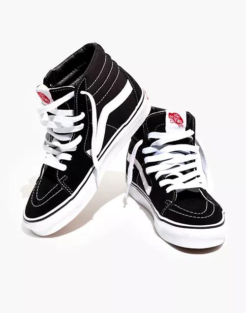 Unisex SK8-Hi High-Top Sneakers in Black Suede and Canvas商品第1张图片规格展示