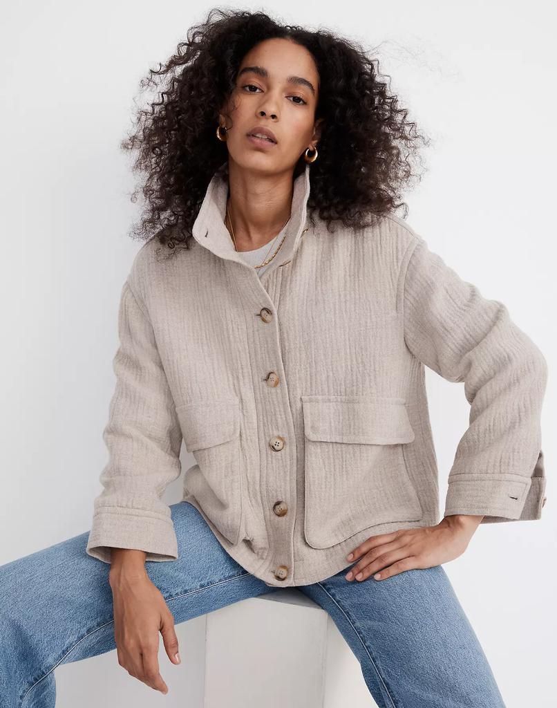 商品Madewell|Clairmont Crop Jacket,价格¥1081,第4张图片详细描述