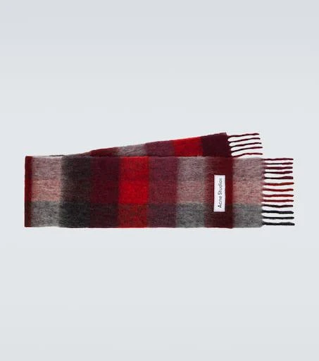 商品Acne Studios|羊毛马海毛格纹围巾,价格¥3062,第1张图片