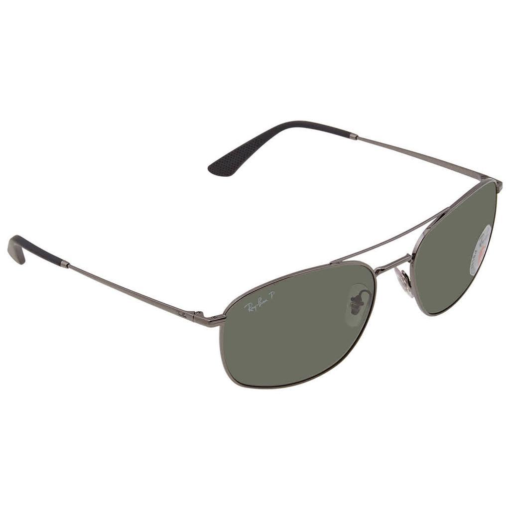 商品Ray-Ban|Polarized Dark Green Aviator Mens Sunglasses RB3654 004/9A 60,价格¥811,第1张图片
