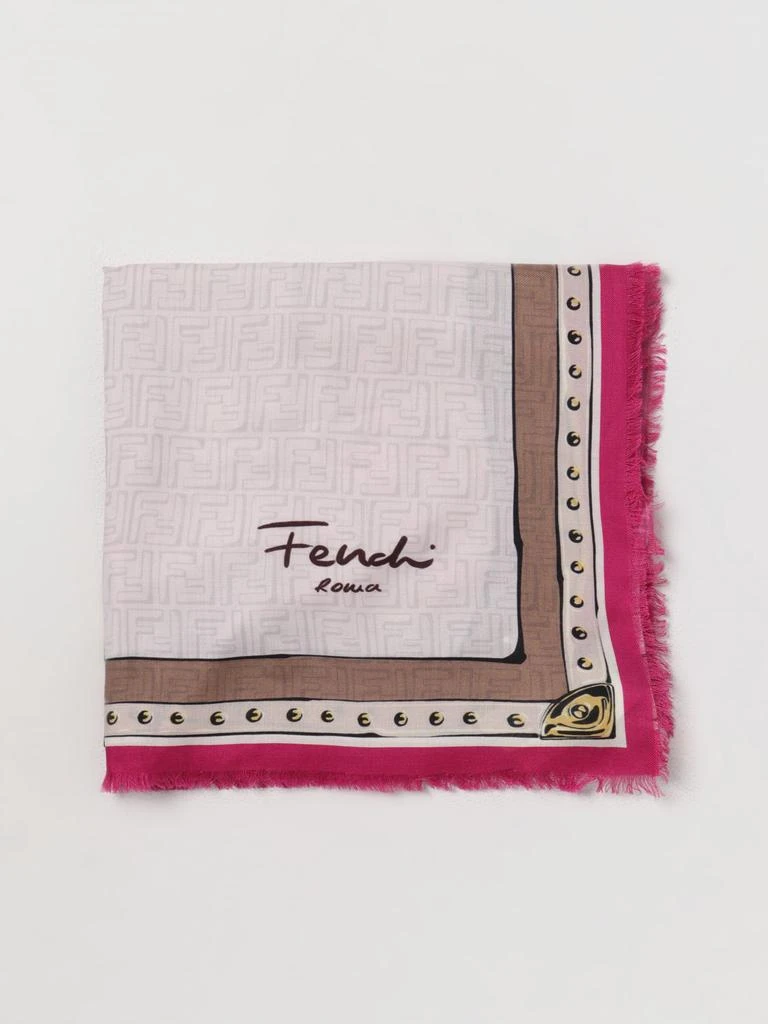 商品Fendi|Fendi scarf in wool and silk with FF jacquard pattern,价格¥4692,第1张图片