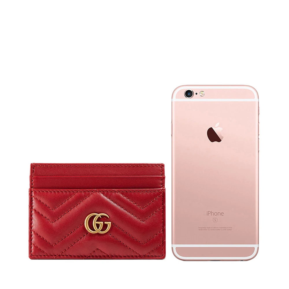 GUCCI 古驰 女士红色双GMarmont卡包 443127-DTD1T-6433 商品