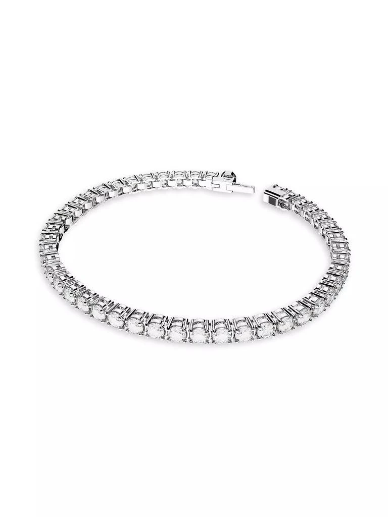 商品Swarovski|Matrix Rhodium-Plated & Crystal Tennis Bracelet,价格¥1718,第3张图片详细描述