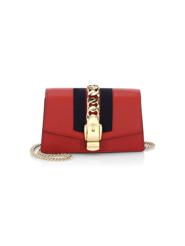 商品Gucci|Silvie Mini Leather Clutch,价格¥8995,第1张图片