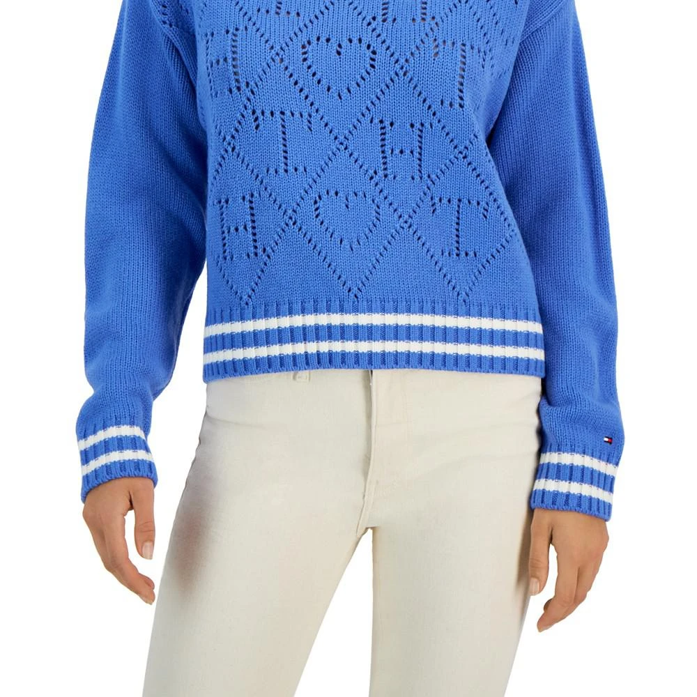 商品Tommy Hilfiger|Women's Argyle Logo Mock-Neck Sweater,价格¥179,第3张图片详细描述