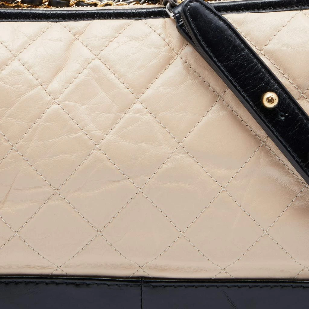 商品[二手商品] Chanel|Chanel Beige/Black Quilted Aged Leather Medium Gabrielle Bag ,价格¥19483,第5张图片详细描述