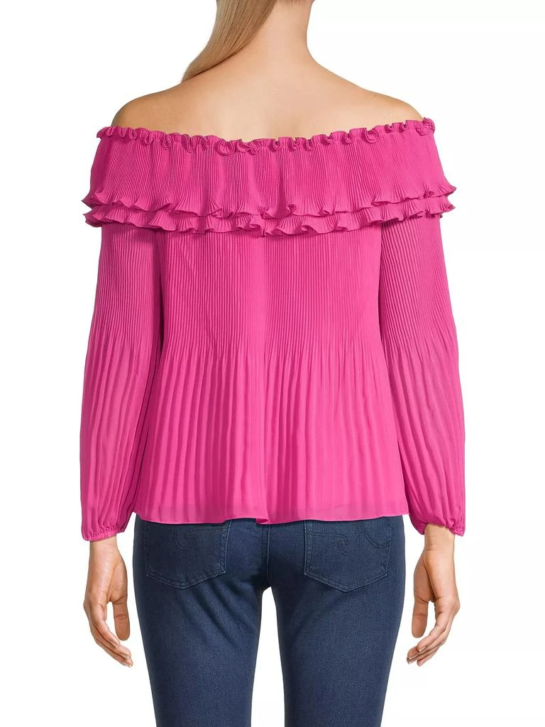 商品UNGARO|Emilia Pleated Crepe Chiffon Blouse,价格¥1264,第5张图片详细描述